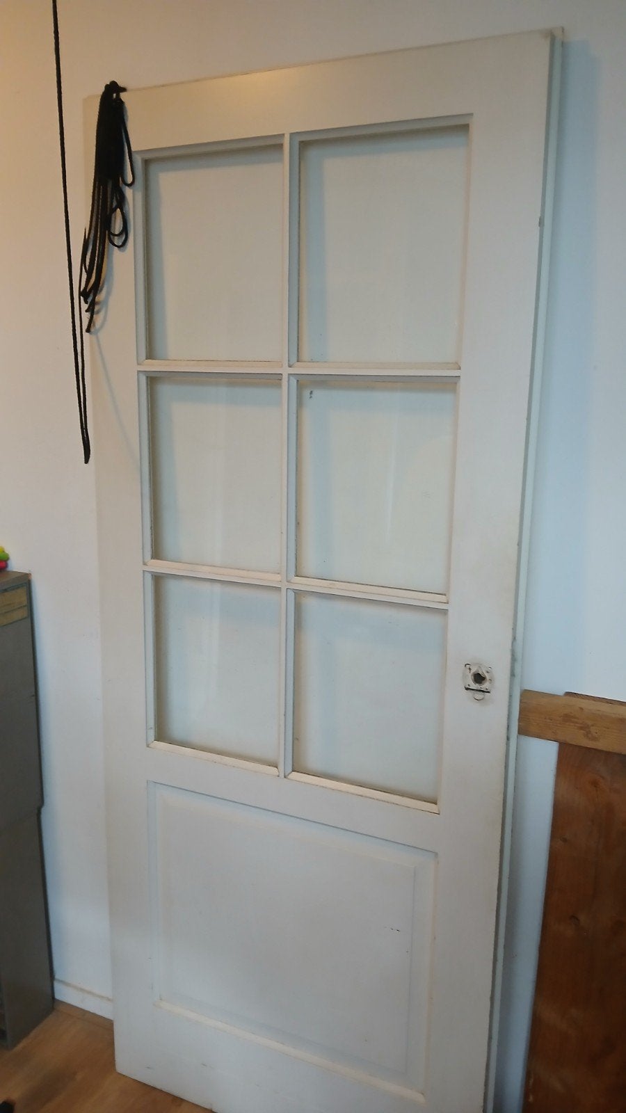Binnendeur met glaspanelen 85cm x 202cm, Ophalen, Gebruikt, 80 tot 100 cm, Binnendeur