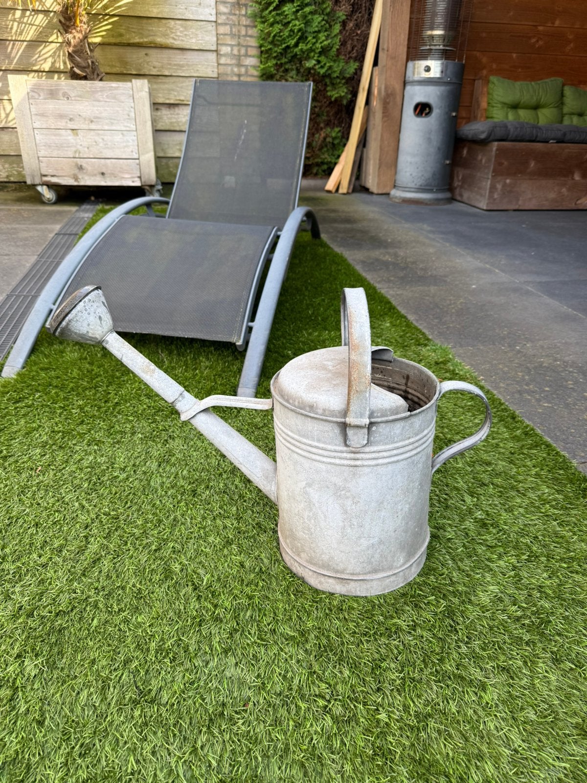 Antieke zinken gieter – vintage landelijke decoratie, Ophalen, Zo goed als nieuw