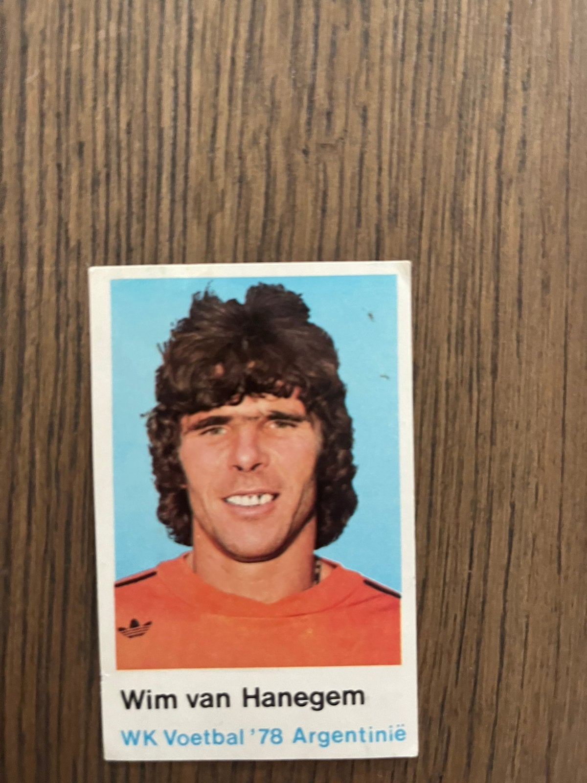 OUD VOETBAL PLAATJE WIM VAN HANEGEM FEYENOORD, Ophalen of Verzenden, Zo goed als nieuw, Feyenoord, Poster, Plaatje of Sticker