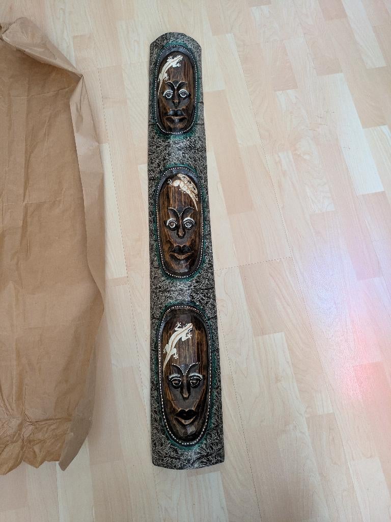 Houten beeld afbeelding voor aan de muur wanddecoratie 102cm, Antiek en Kunst, Kunst | Beelden en Houtsnijwerken, Overige onderwerpen