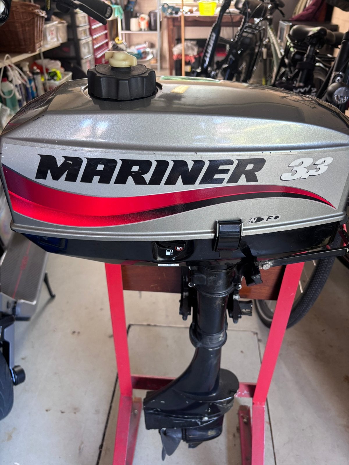 Mariner 3.3 pk buitenboordmotor, Ophalen of Verzenden, Gebruikt
