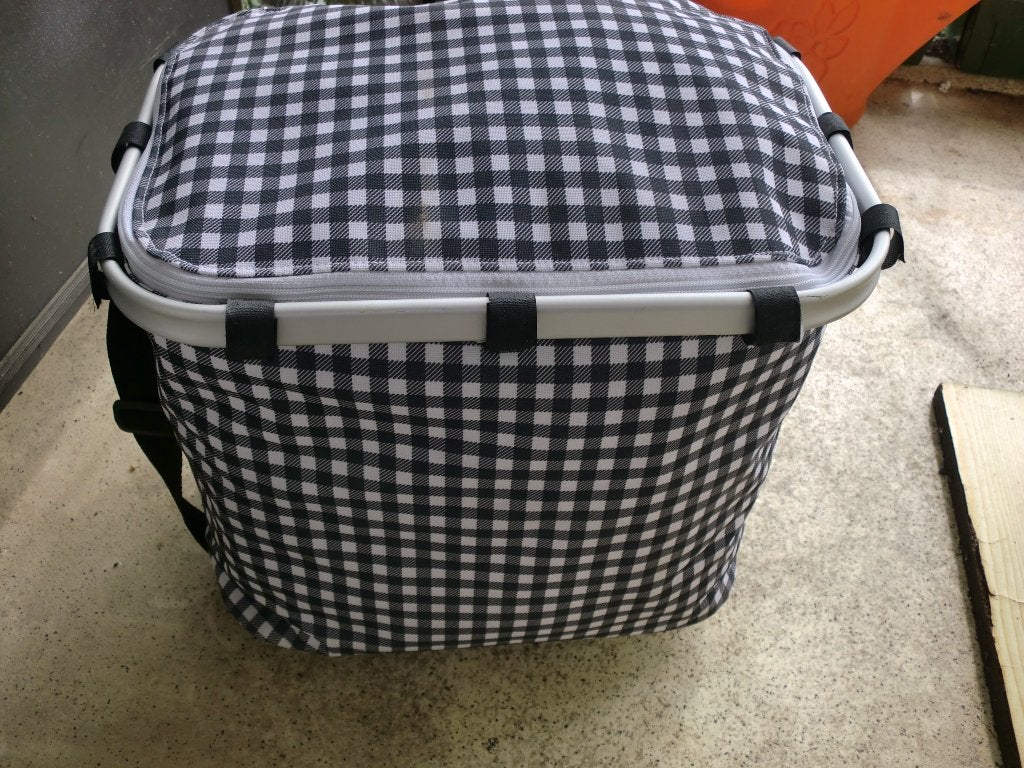 Grote Picknick reis tassen, Ophalen, 30 cm of meer, Wieltjes