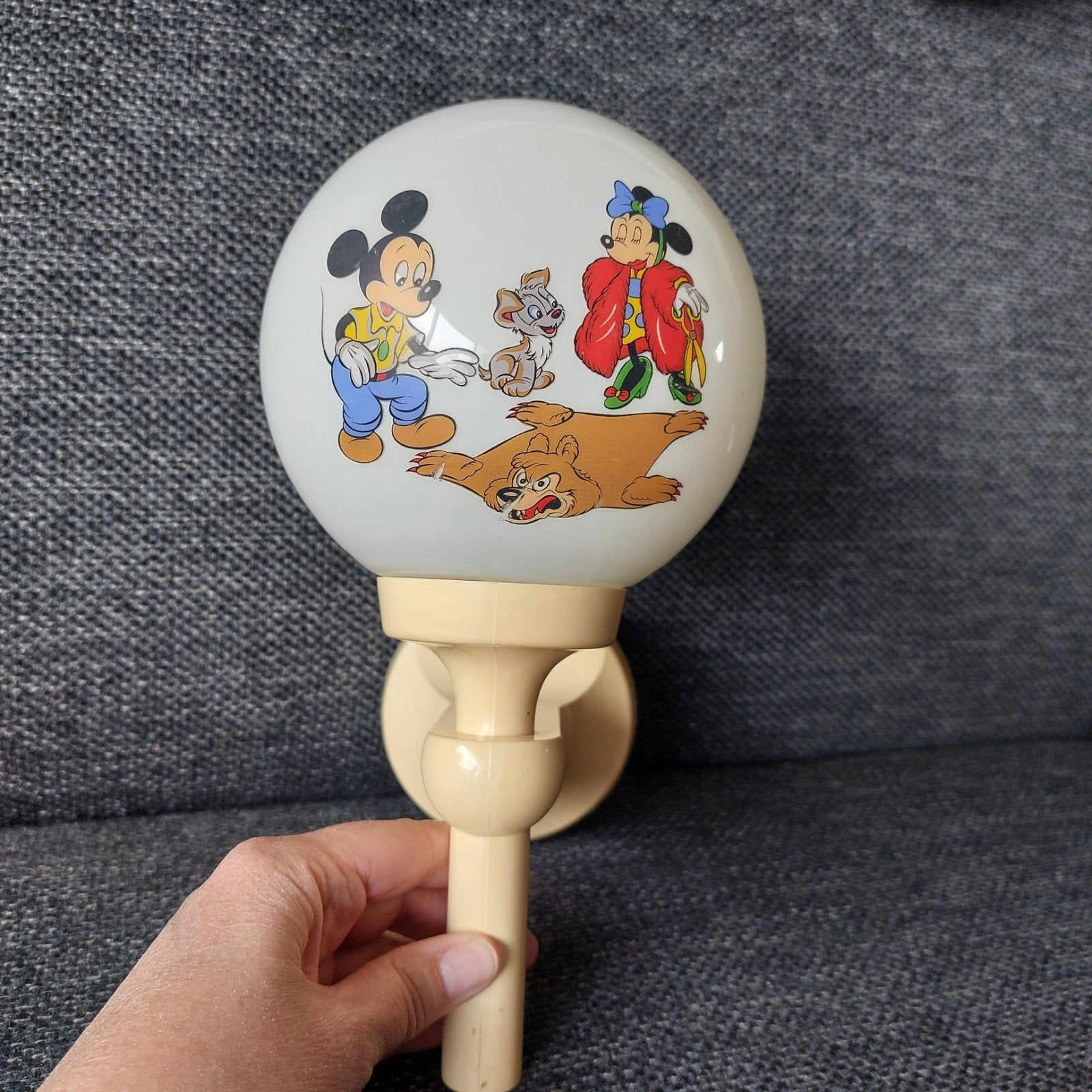 Vintage Disney Mickey & Minnie Mouse wandlamp, Gebruikt, Ophalen of Verzenden, Meerkleurig, Disney