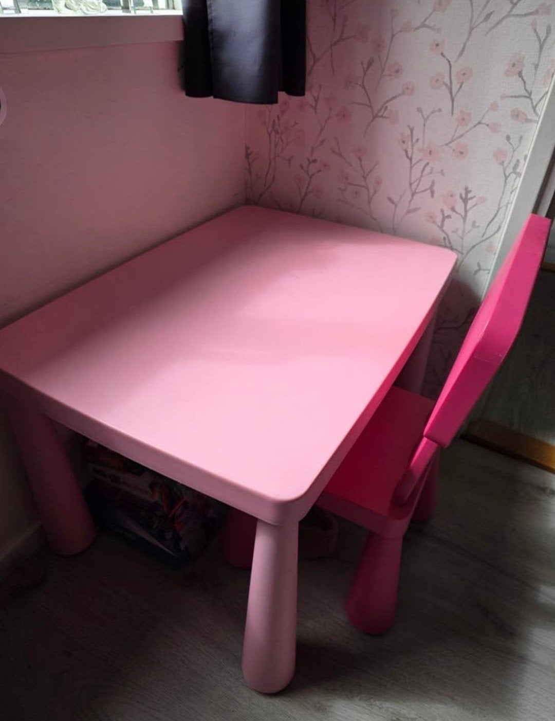 Roze kinderbureau met stoel - IKEA LÄTT, Ophalen