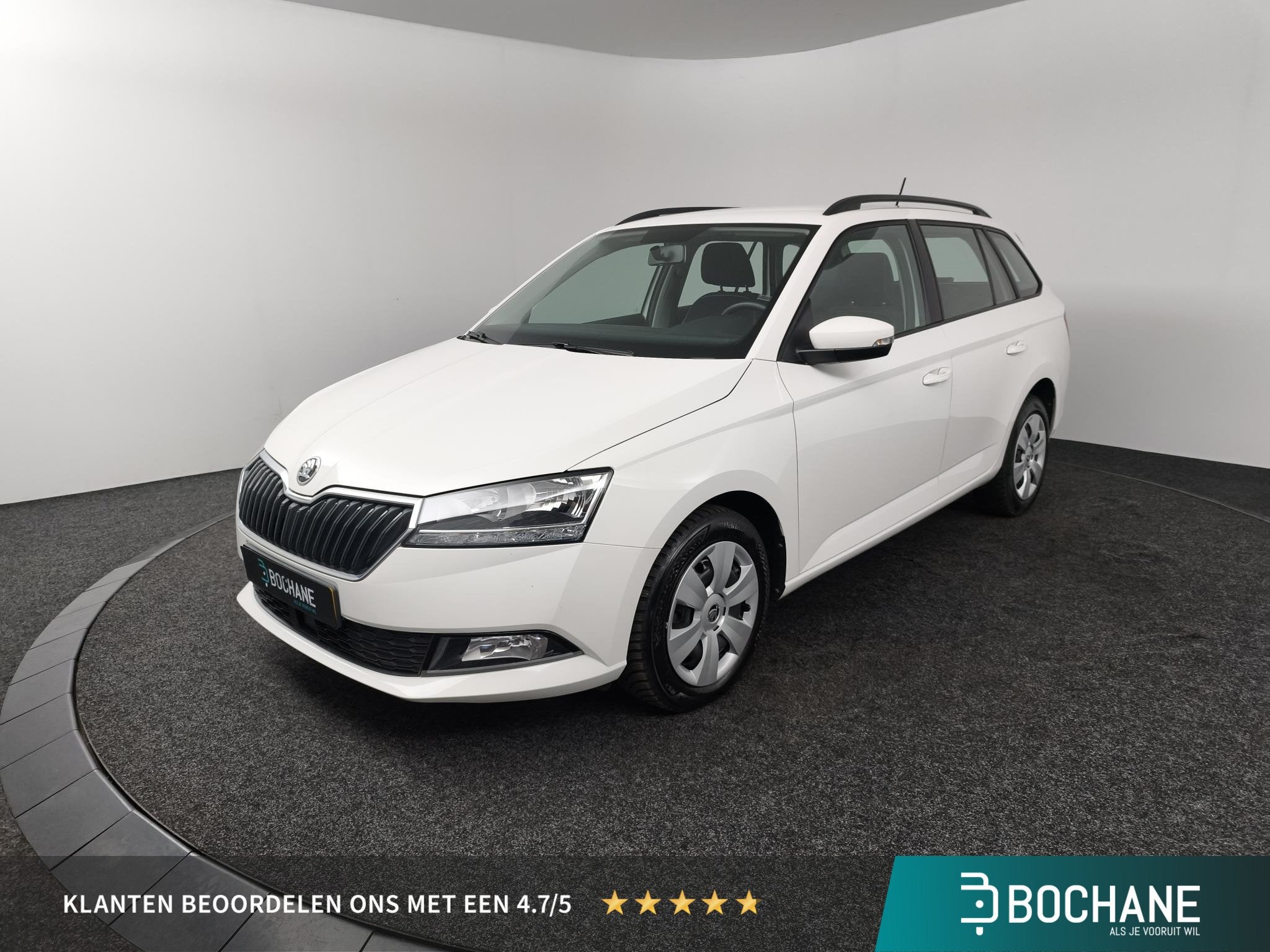 Skoda Fabia Combi 1.0 TSI Ambition | Automaat | Navigatie |, Auto's, Stof, Gebruikt, 95 pk, Wit
