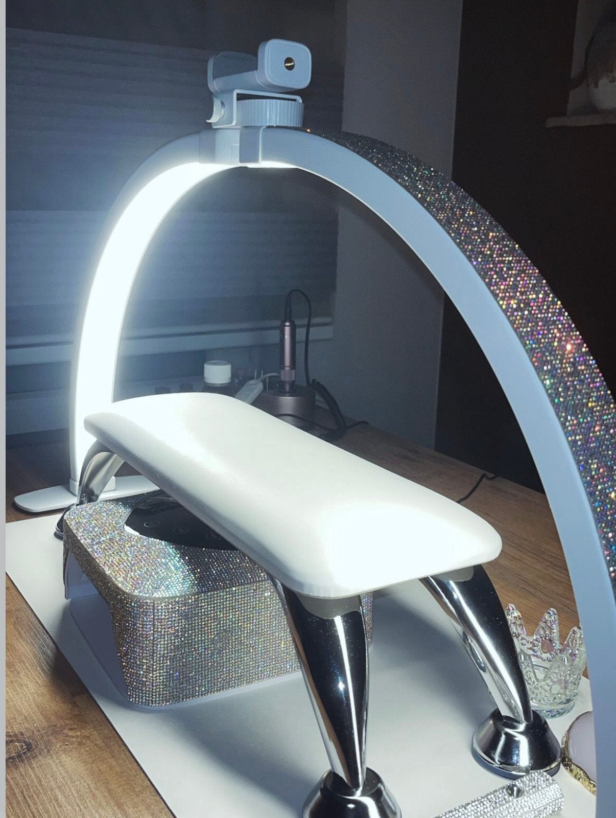 Halve maan glitter lamp, Ophalen of Verzenden
