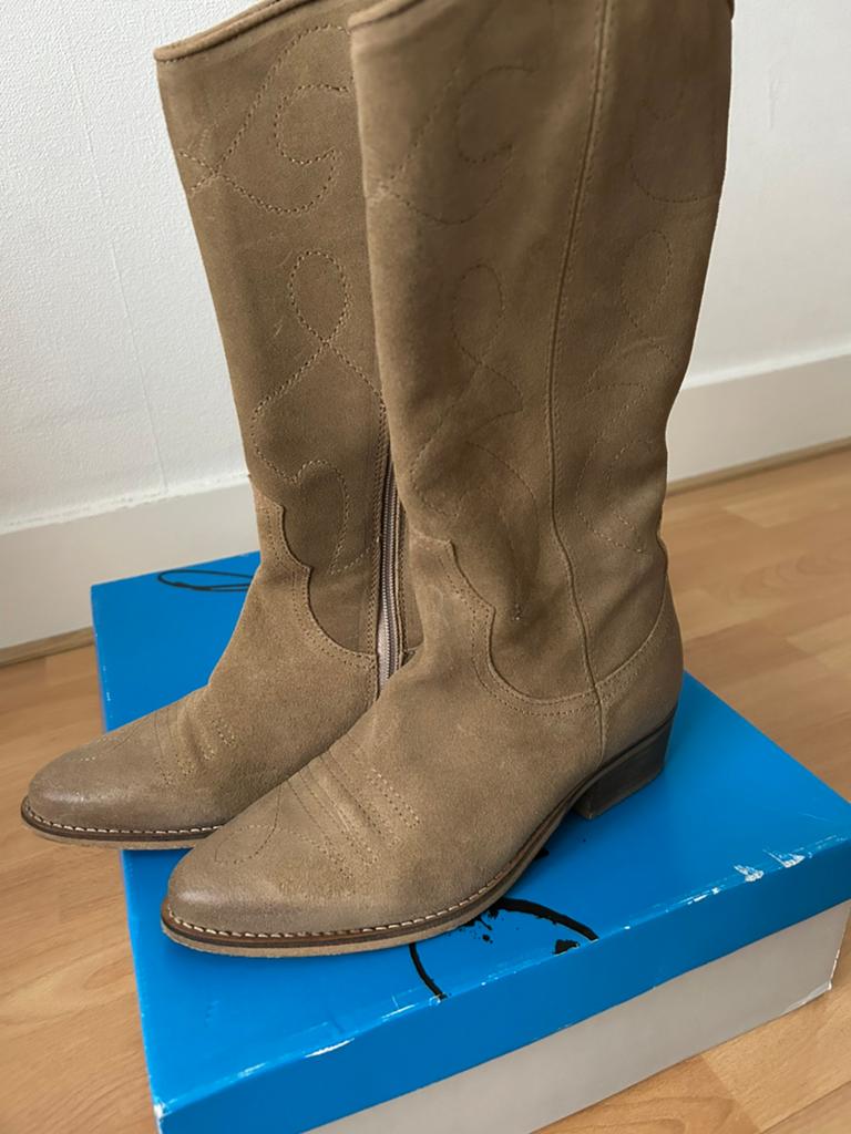 Laarzen, Ophalen, Zo goed als nieuw, Beige, Hoge laarzen