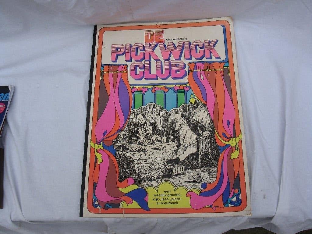 Vintage kleurboek leesboek Charles Dickens Pickwick Club, Ophalen of Verzenden, Gelezen