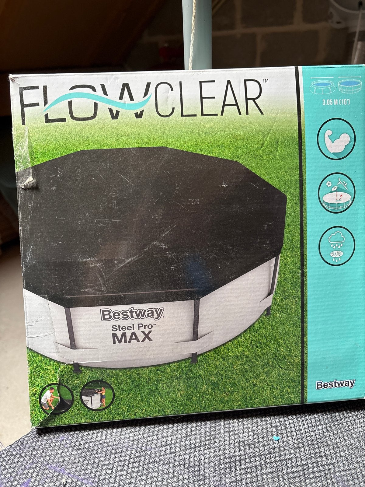 Bestway Flowclear Zwembadafdekking 3.05m (10'), Overige typen, Rond, Ophalen of Verzenden, 200 tot 400 cm