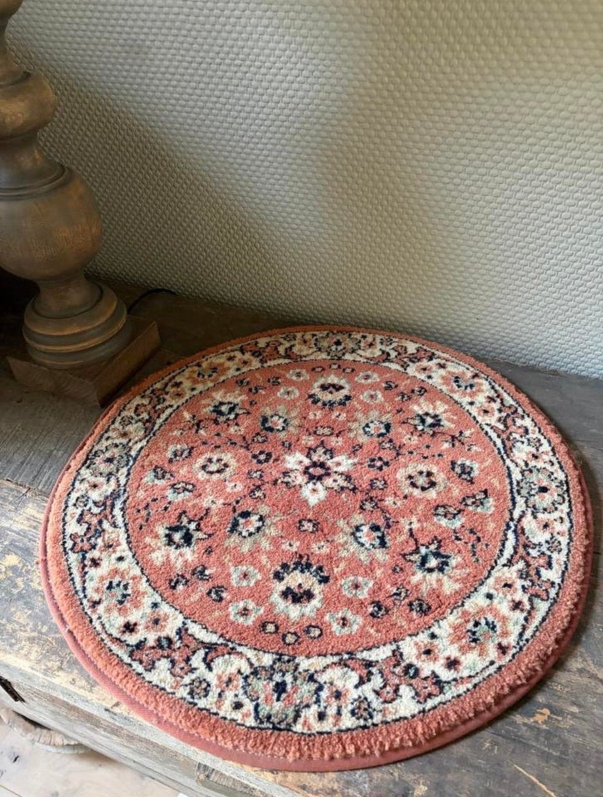 Rond Oosters tapijtje - 50 cm diameter, Huis en Inrichting, Minder dan 50 cm, Gebruikt, Rond, Ophalen of Verzenden
