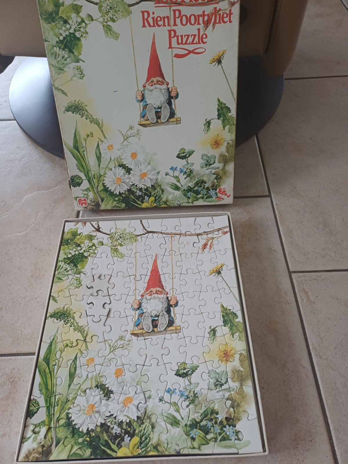 Vintage Rien Poortvliet Legpuzzel 100 Stukjes Jaren 70-80, Hobby en Vrije tijd, Ophalen of Verzenden, Minder dan 500 stukjes, Gebruikt