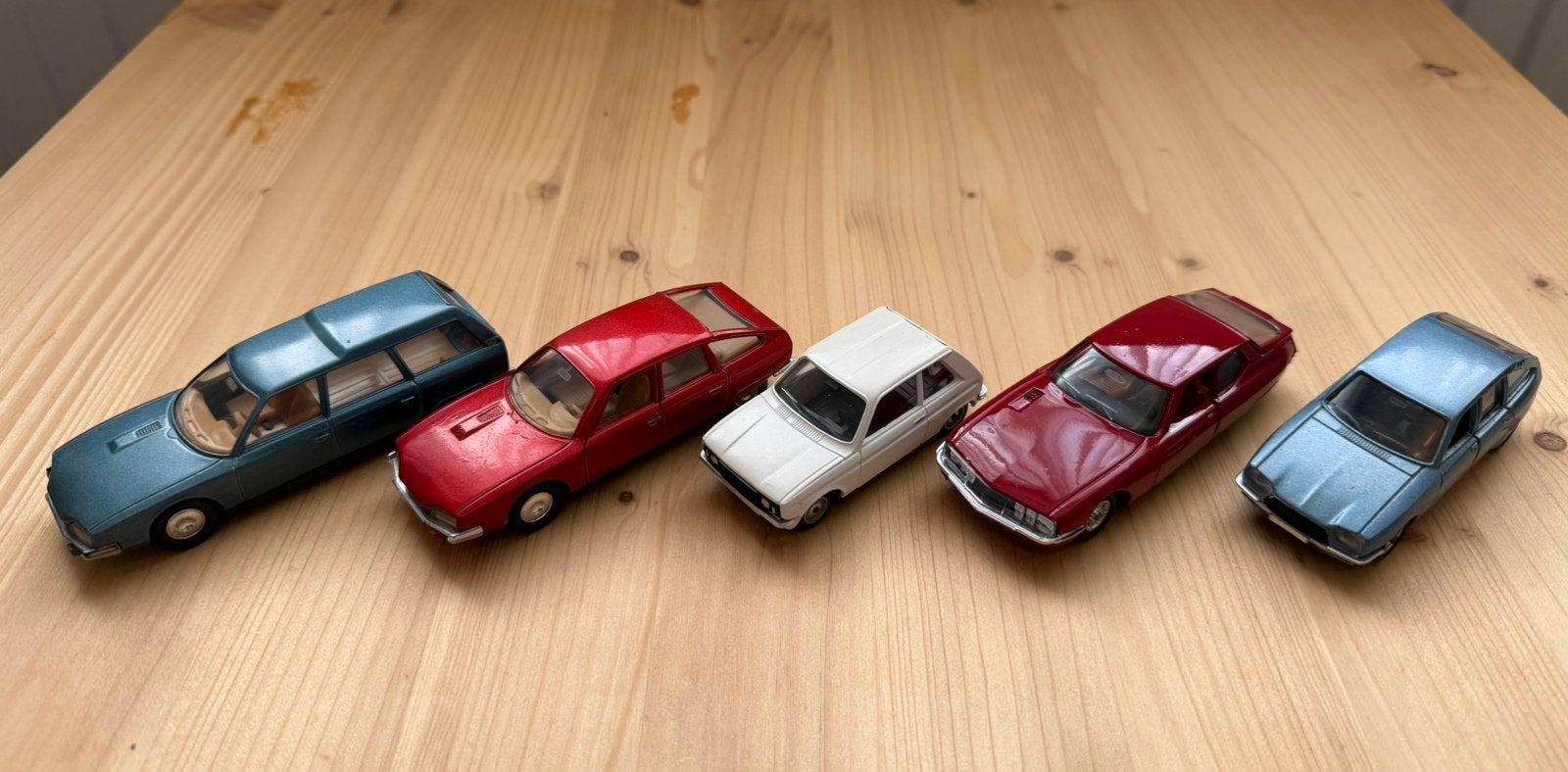 Solido Citroën modellen 5 stuks, vintage, in nette staat, Ophalen of Verzenden, Gebruikt, Auto, Solido