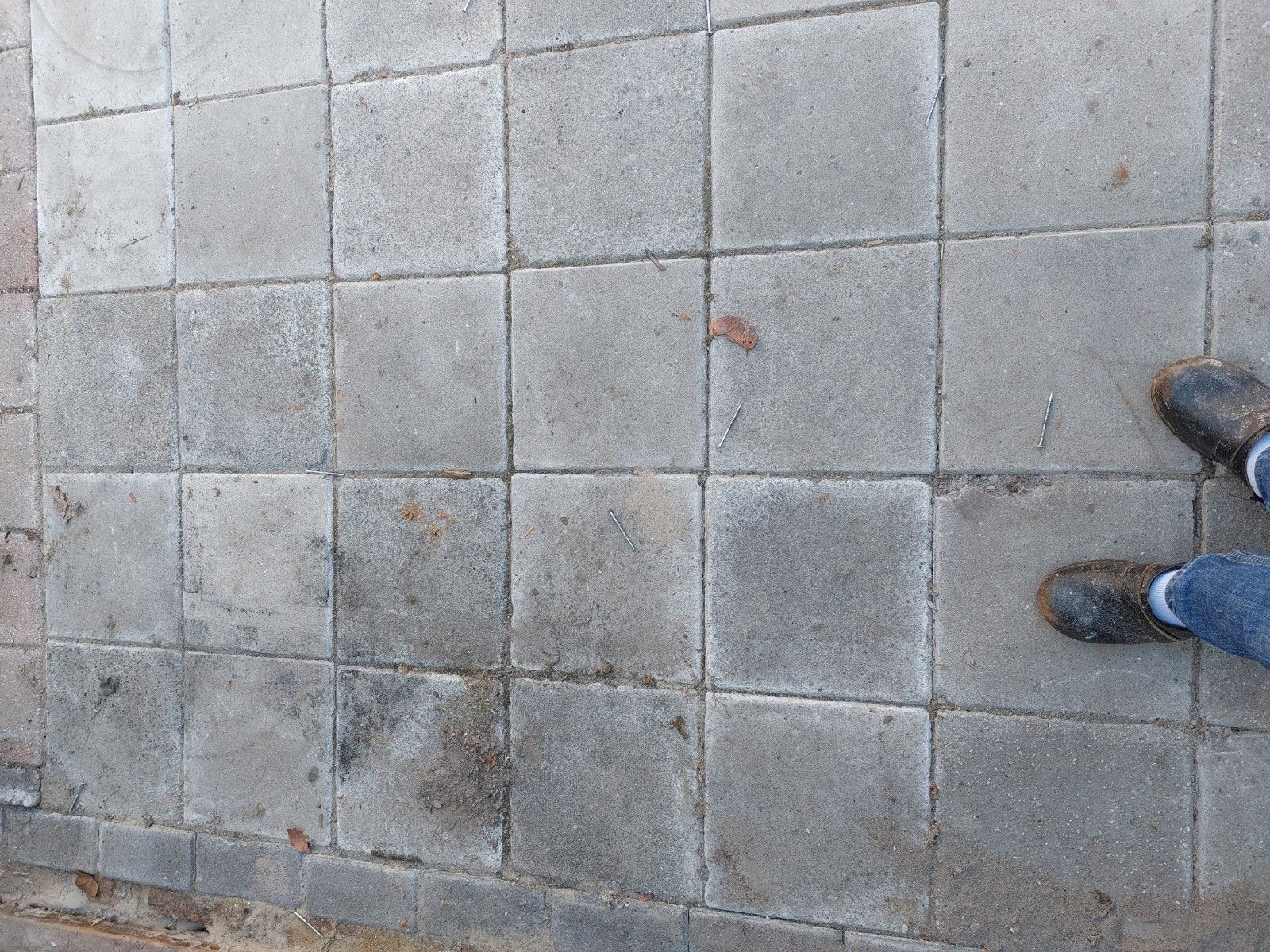 Gratis stoeptegels 135 stuks, Gebruikt, Ophalen of Verzenden, 10 m² of meer, Beton