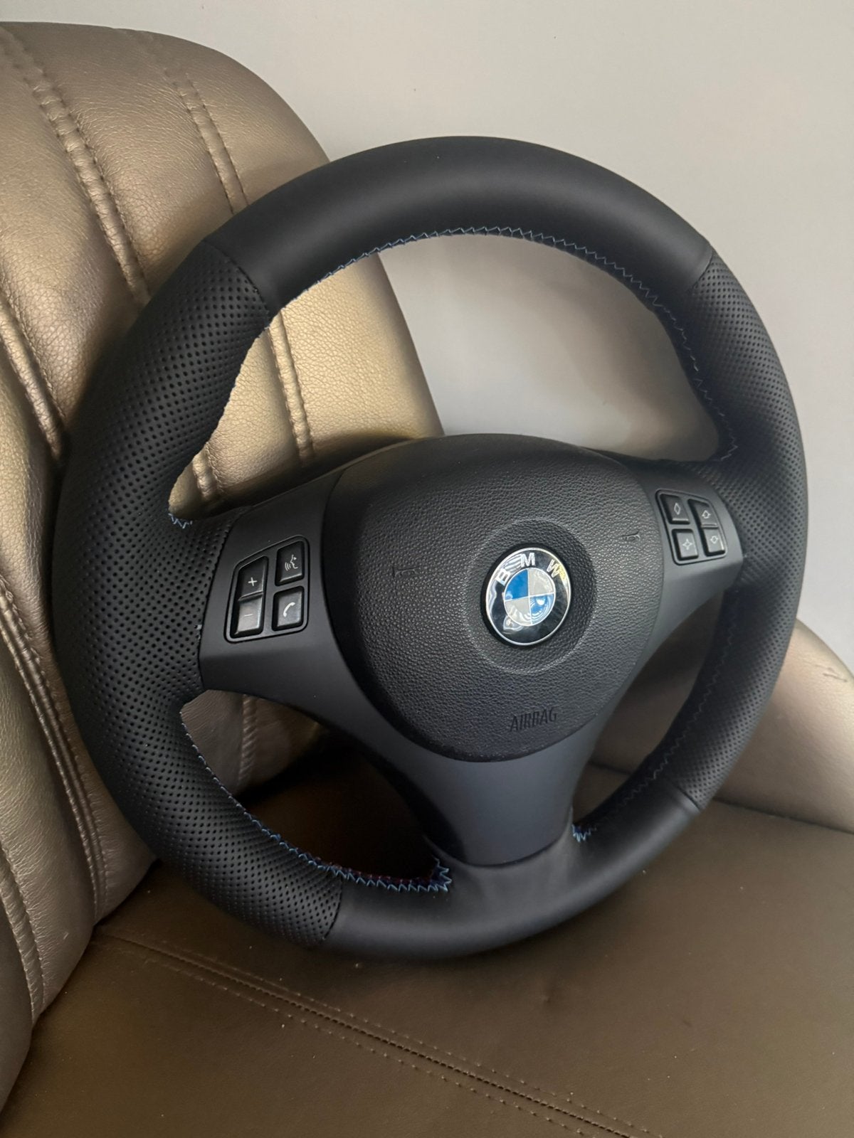 Bmw E81 E82 E87 E88 E90 E91 E92 E93 leder stuur, Ophalen of Verzenden, BMW