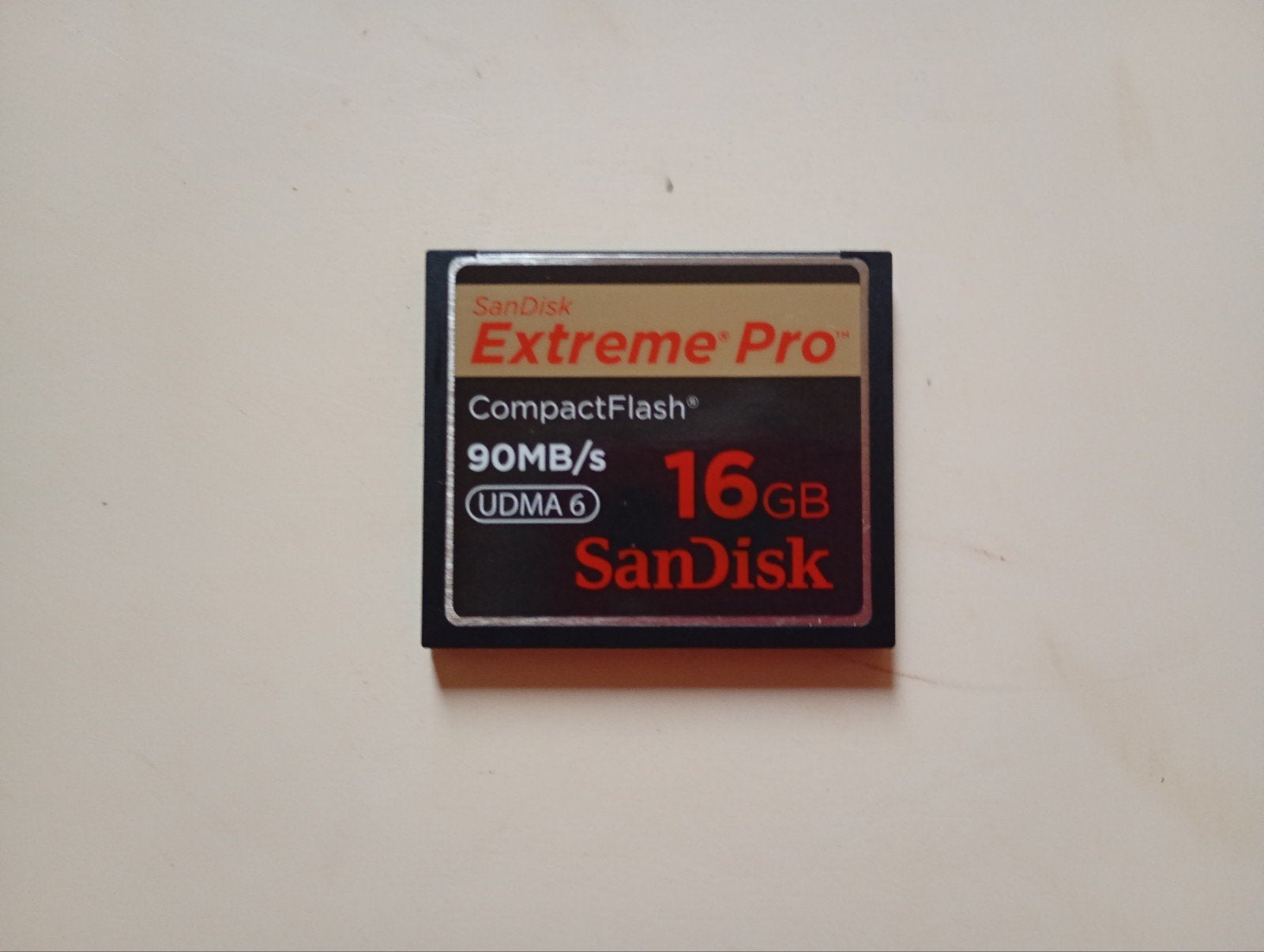 1x CompactFlash Sandisk "extreme pro" 16GB, Audio, Tv en Foto, Ophalen of Verzenden, Zo goed als nieuw, 16 GB, Fotocamera