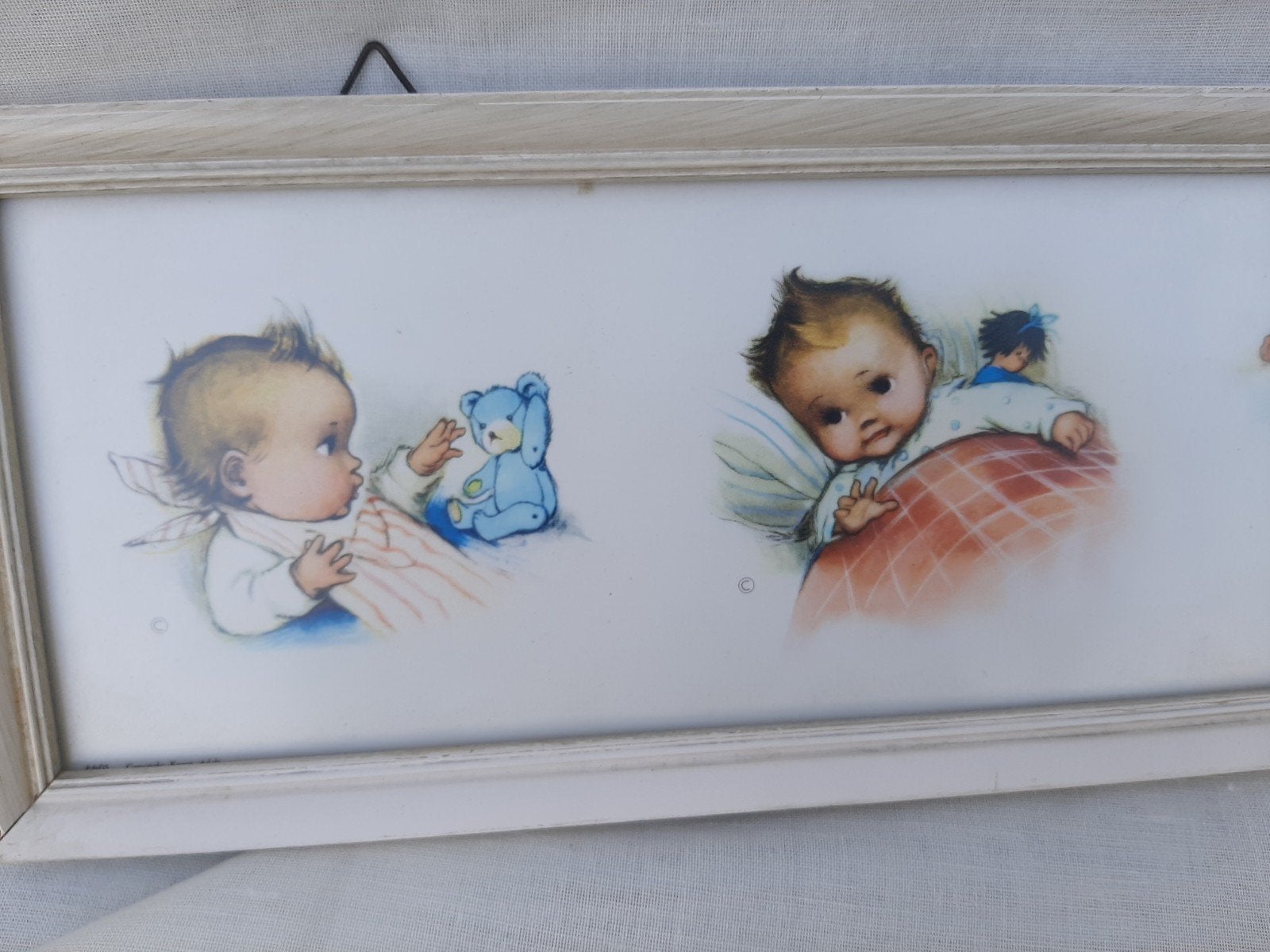 lijstje met baby prentjes/ jaren 60, Antiek en Kunst, Ophalen of Verzenden