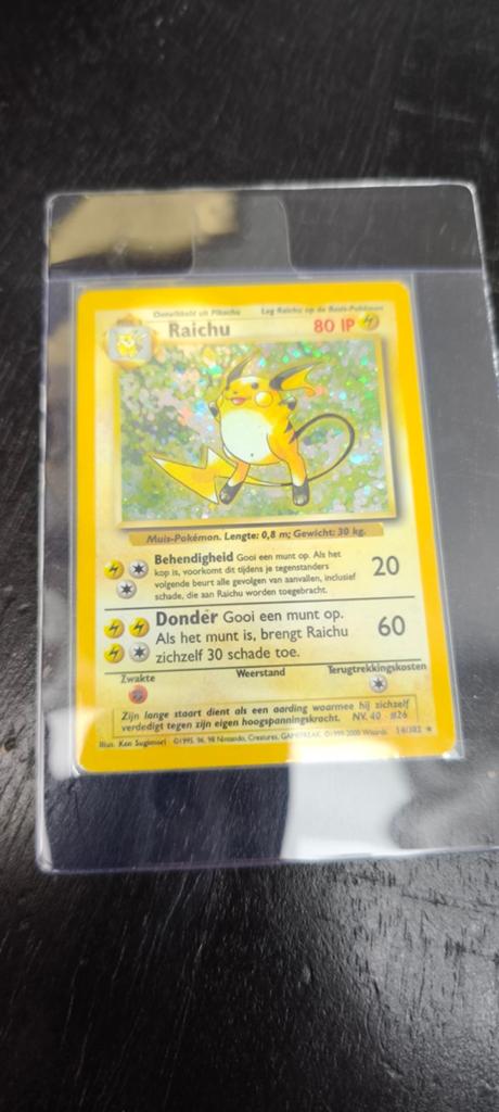Pokemon Raichu kaart Base Set 1999 (14/102), Ophalen of Verzenden