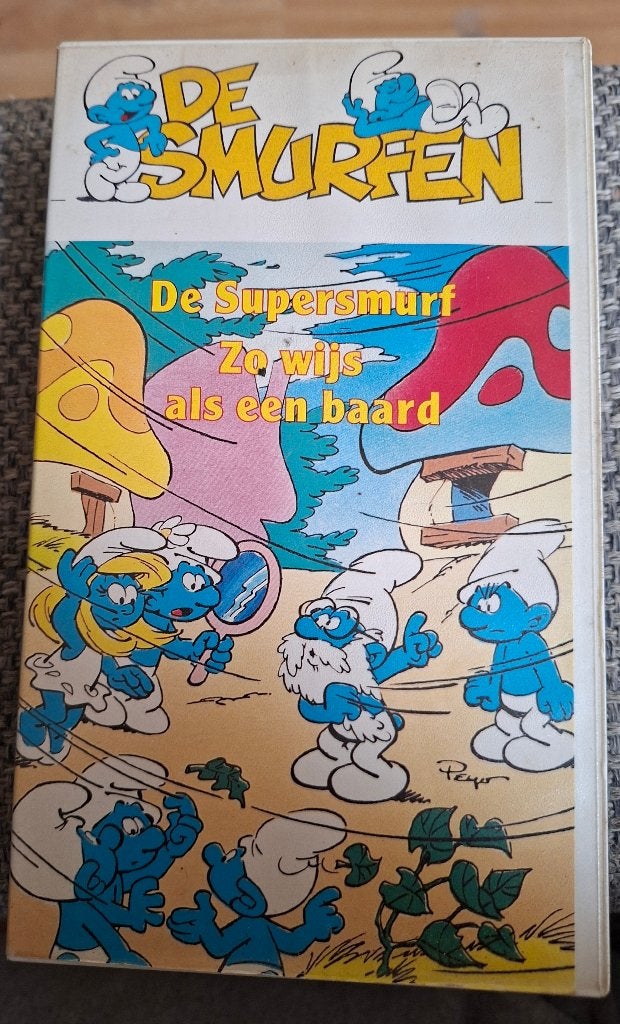 Nostalgie. vhs video band De Smurfen, Gebruikt, Tekenfilm, Alle leeftijden, VHS