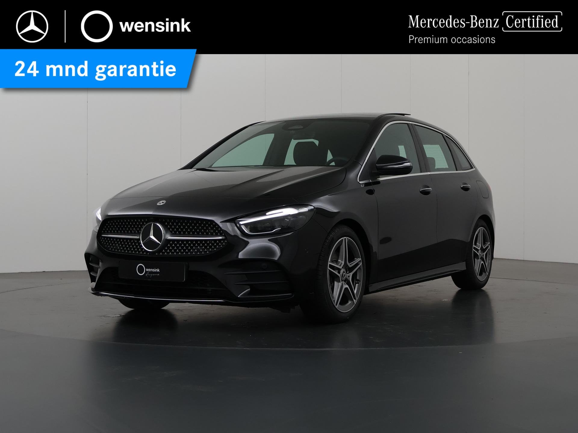Mercedes-Benz B-klasse 180 Business Solution AMG | Panoramad, Auto's, Gebruikt, 4 cilinders, Zwart, Origineel Nederlands
