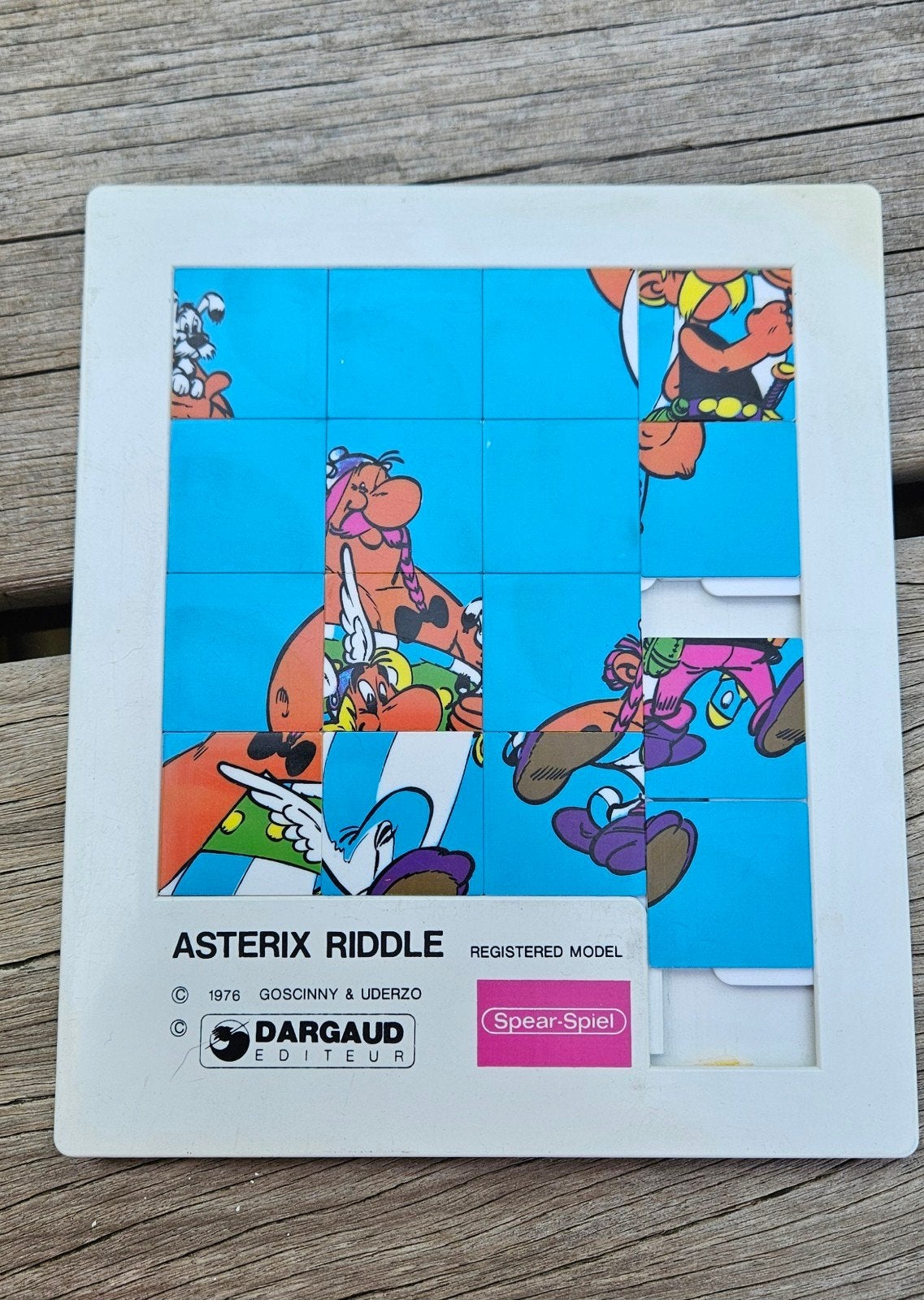 Vintage Asterix Riddle Schuifpuzzel - Dargaud 1976, Ophalen, Gebruikt, Overige typen