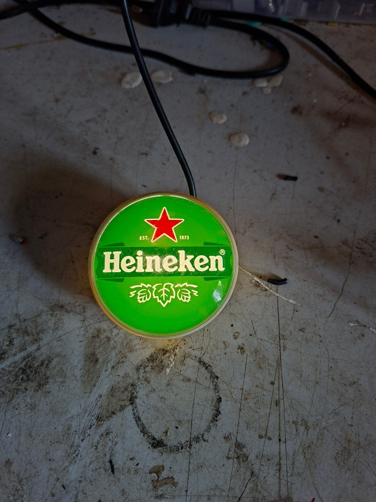 Tap embleem Heineken  brand, Ophalen, Zo goed als nieuw, Reclamebord, Plaat of Schild, Heineken