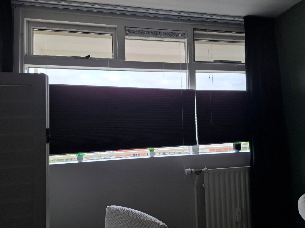 Antraciet plisségordijn verduisterend 80x180 cm, Ophalen, 180 cm, Verduisterend, Zo goed als nieuw