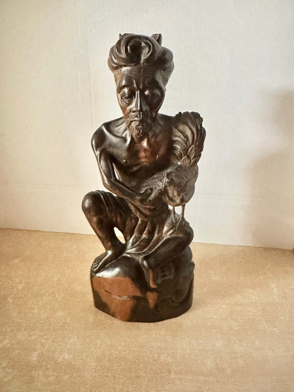Mooi beeld van coromandel hout, Houtsnijwerk, Ophalen of Verzenden, Hout, Azië