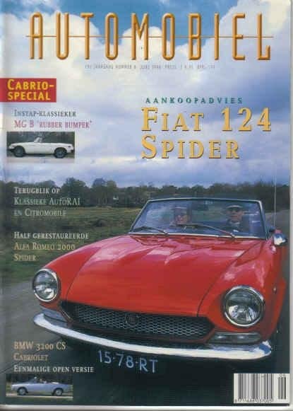 Automobiel 6 1998 : Fiat 124 Spider - MG MGB - Alfa Spider, Boeken, Ophalen of Verzenden, Gelezen, Algemeen