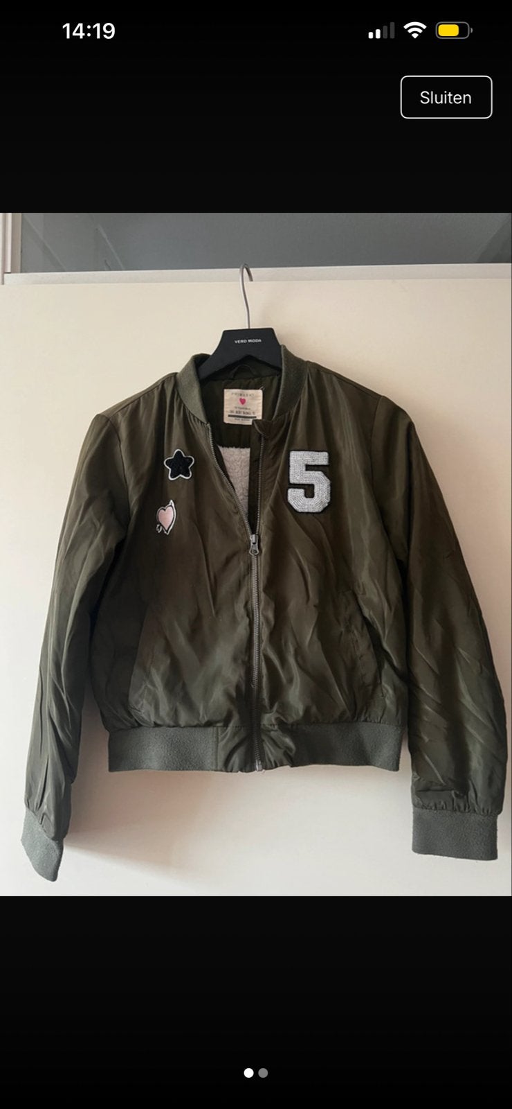 Stoere bomberjack van Primark, maat 158/164, Verzenden, Gedragen, Maat 34 (XS) of kleiner, Groen