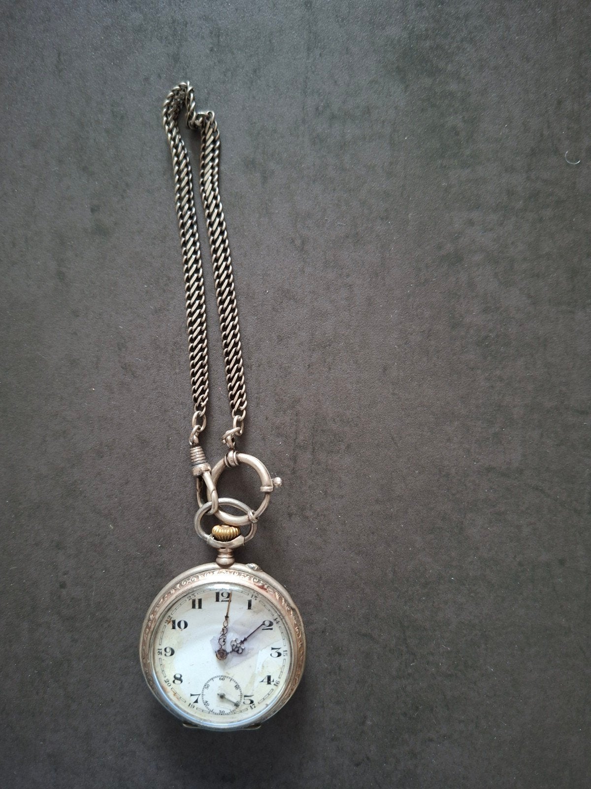 Zilveren oude zakhorloge en oude gewone horloge, Sieraden, Tassen en Uiterlijk, Horloges | Antiek, Ophalen of Verzenden, Zilver