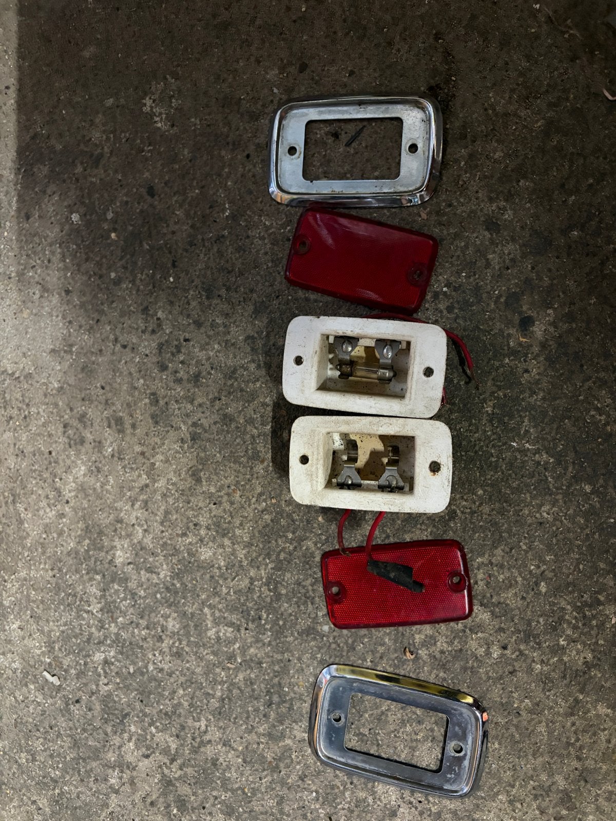 Set van 2 vintage achterlichten/reflectoren, Auto-onderdelen, Ophalen of Verzenden, Gebruikt, Oldtimer onderdelen