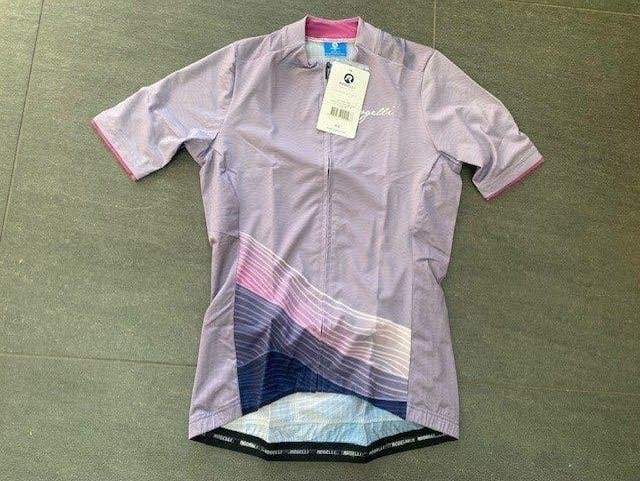 Dames fietsshirt rogelli peace purple pink Nieuw! M, Fietsen en Brommers, Fietsaccessoires | Fietskleding, Rogelli, M, Nieuw, Ophalen of Verzenden