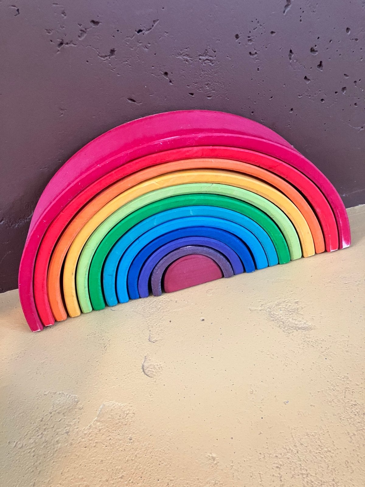 Grimm’s regenboog groot, Kinderen en Baby's, Speelgoed | Houten speelgoed, Ophalen of Verzenden, Gebruikt