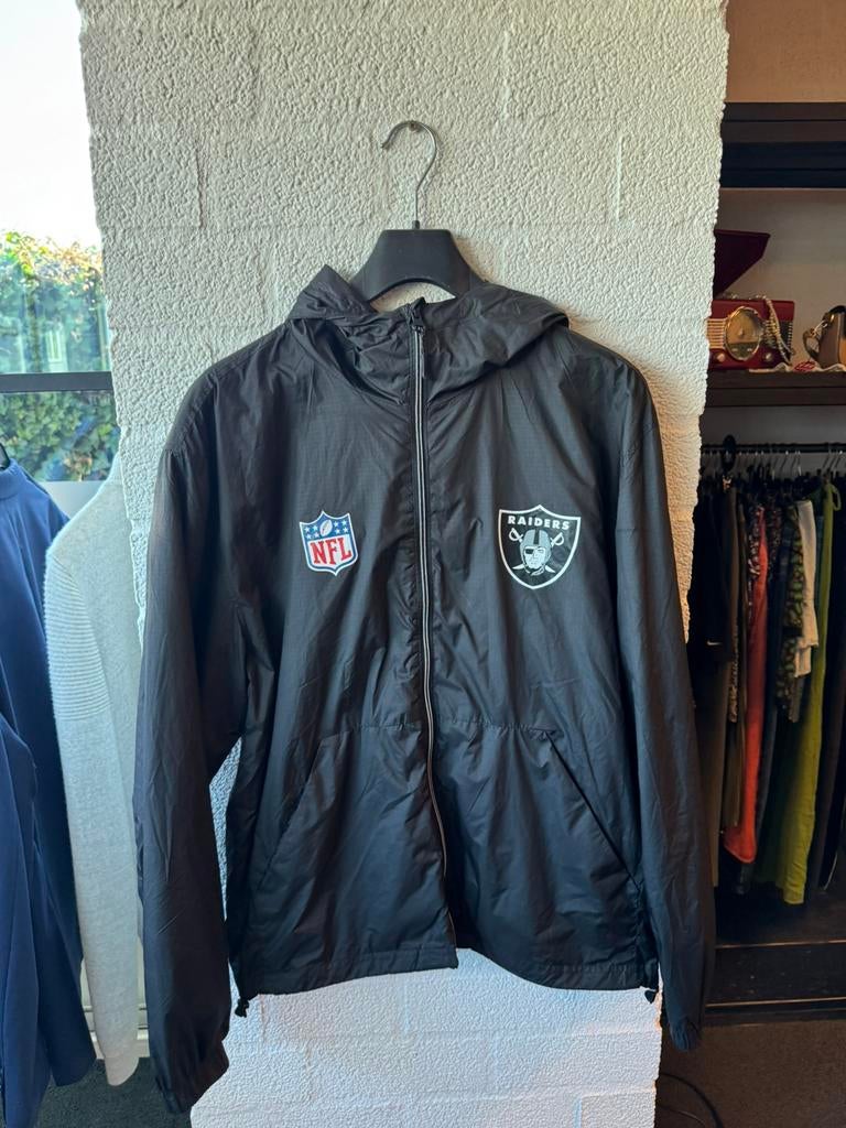 Nfl x pull and bear windbreaker dunne jas maat M, Ophalen of Verzenden, Zo goed als nieuw, Zwart