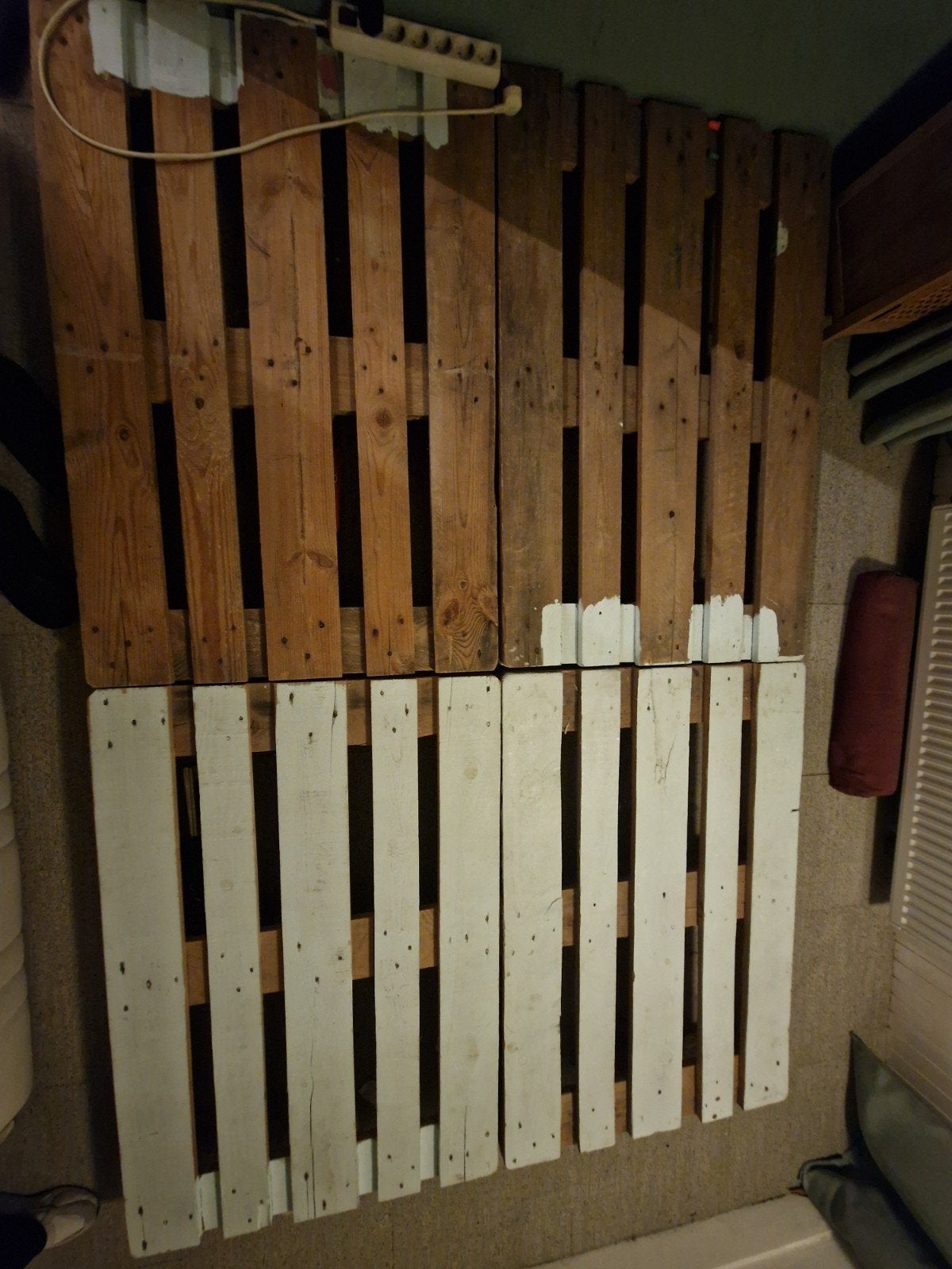 4 Pallets - Ideaal voor bedframe of meubels, Ophalen, Gebruikt, 50 mm of meer, Pallet