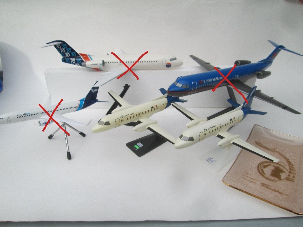 Fokker F-28  / SAAB 340A / Fokker schaaltje, Verzamelen, Ophalen of Verzenden, Nieuw, Schaalmodel