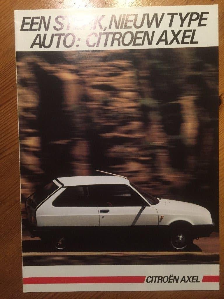 Folder van Citroën Axel, gedrukt zomer 1984, Ophalen of Verzenden, Nieuw, Citroën