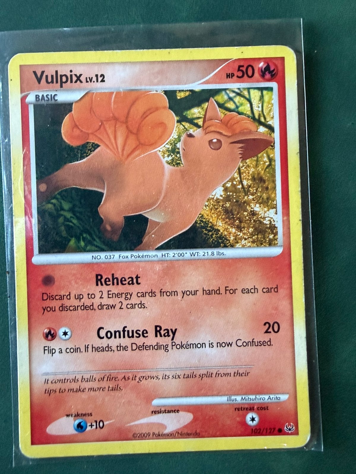 Pokemon kaarten vulpix lv.12 102/127, Ophalen of Verzenden, Zo goed als nieuw