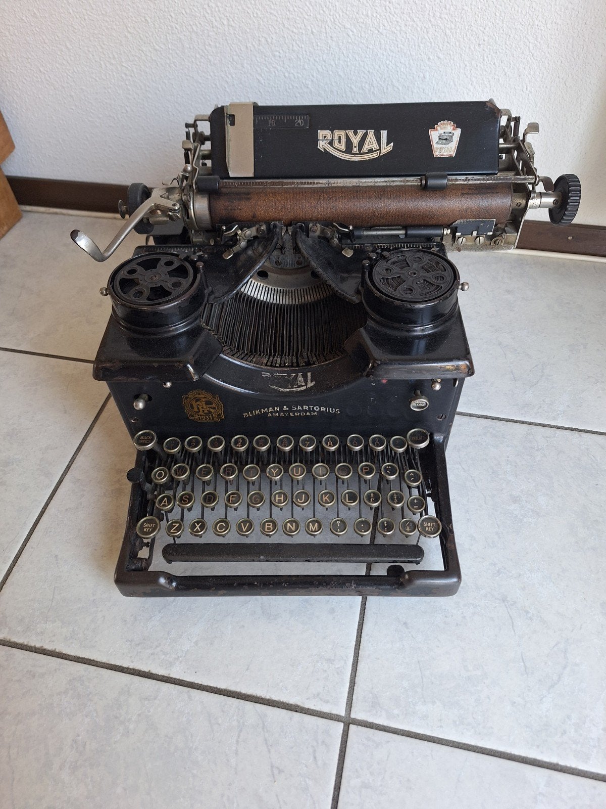 Royal typemachine Blikman & Sartorius, Ophalen, Gebruikt