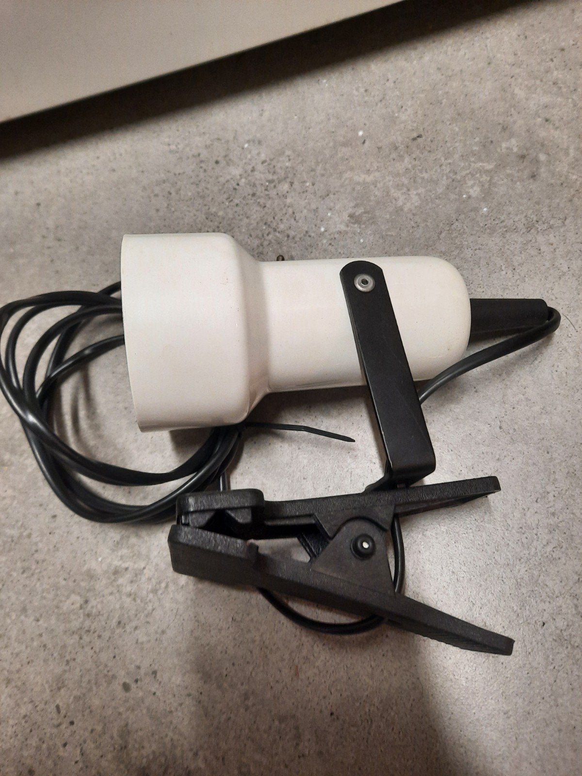 vintage retro hema knijplamp klemspot wit, Ophalen of Verzenden, Gebruikt, Kunststof