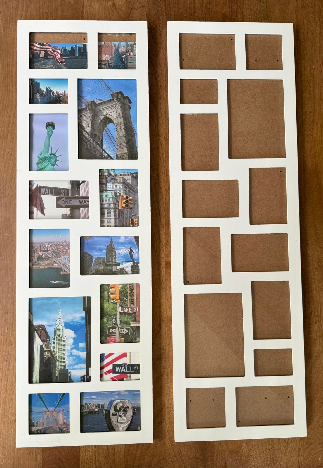 2 stuks grote collage fotolijst, wit, 87 bij 27 cm, Audio, Tv en Foto, Fotografie | Fotolijsten, Ophalen, Gebruikt, Collagefotolijst