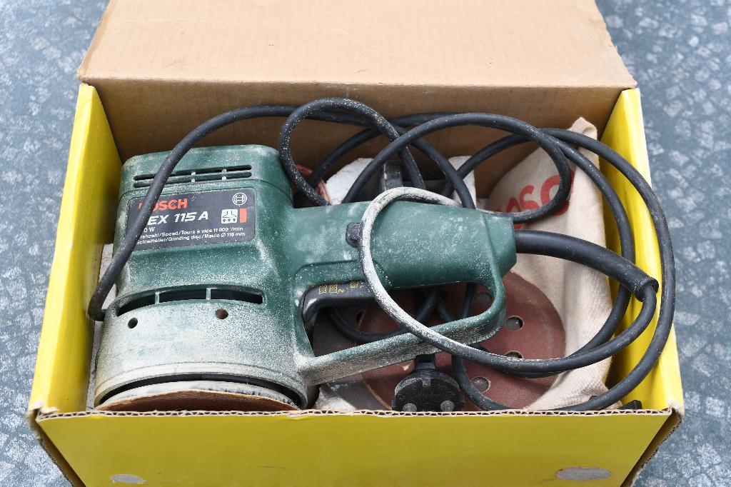 Bosch PEX 115 A Excentrische Schuurmachine, Doe-het-zelf en Verbouw, Gereedschap | Schuurmachines, Ophalen of Verzenden, Gebruikt