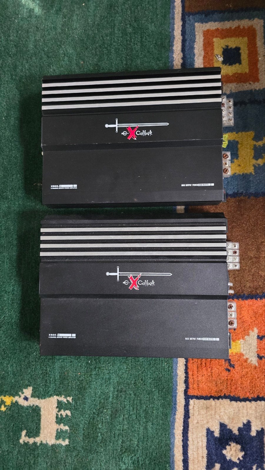 2 x Excalibur 4 kanaals auto versterker, Auto diversen, Ophalen of Verzenden, Zo goed als nieuw
