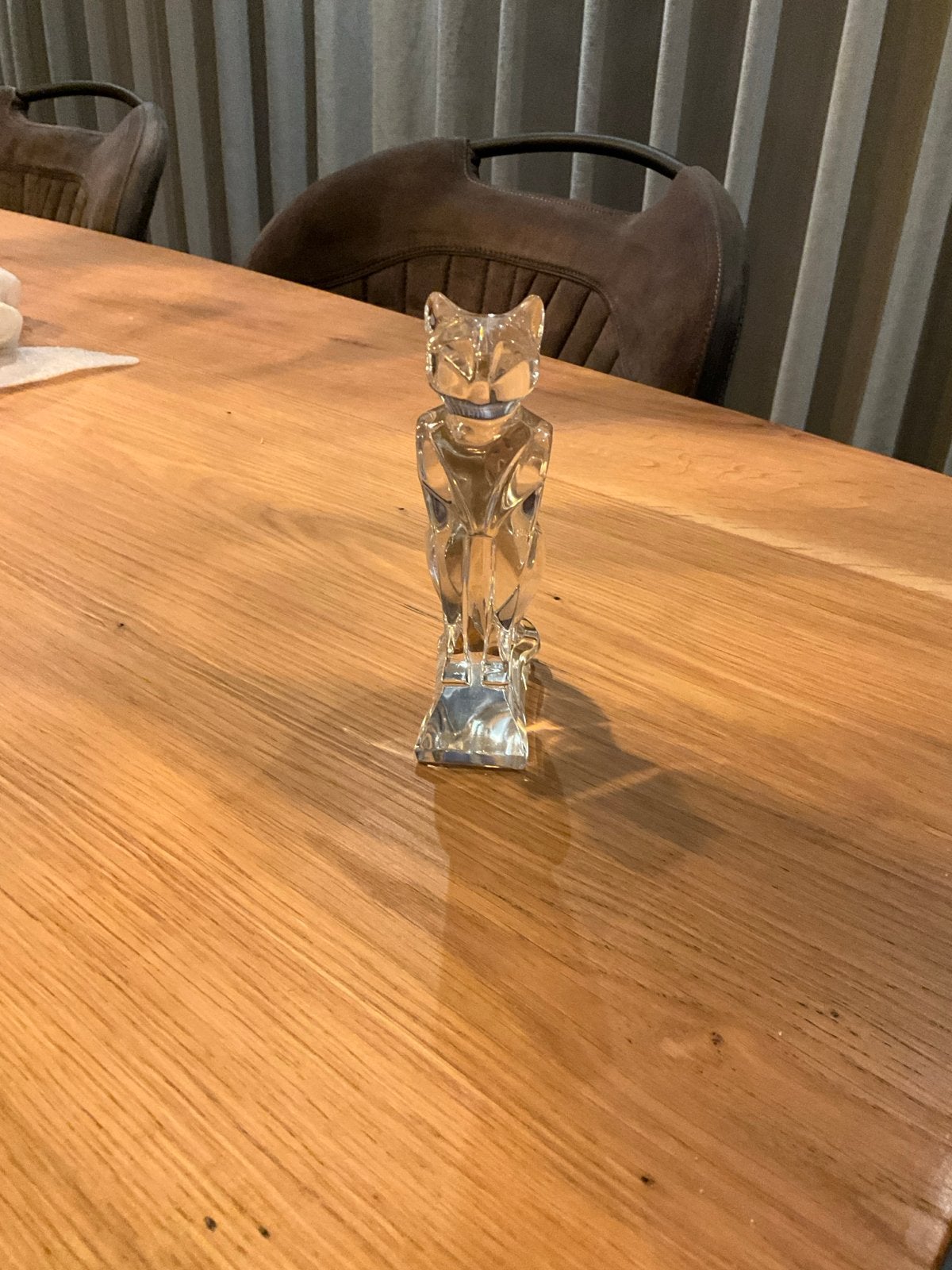 Elegante Kristallen Kat Decoratie, Antiek en Kunst, Antiek | Glas en Kristal, Ophalen of Verzenden