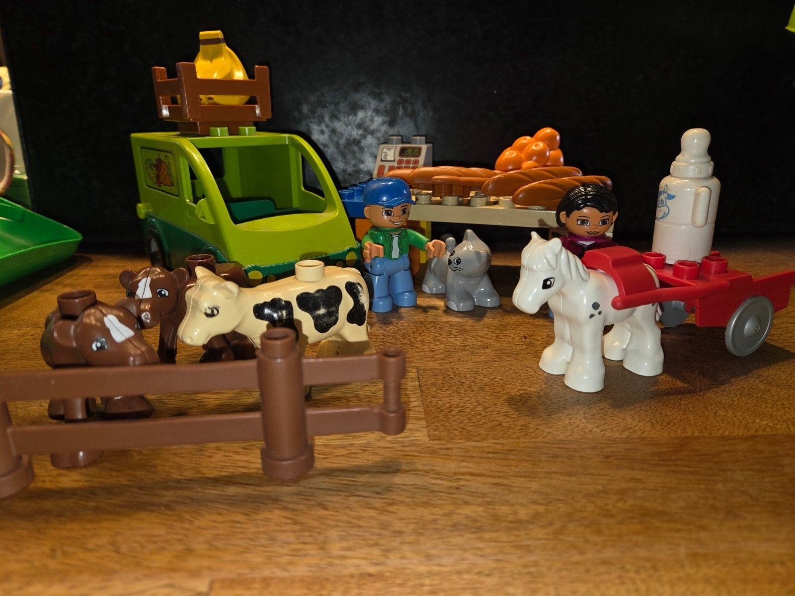 Duplo marktkraam met groenten busje, MOC (eigen creatie), Overige thema's, Inclusief doos, Ophalen of Verzenden