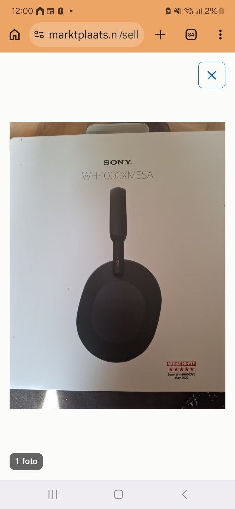 Nieuw in doos Sony WH-1000XM5SA, Audio, Tv en Foto, Ophalen, Nieuw, Sony, Zwart