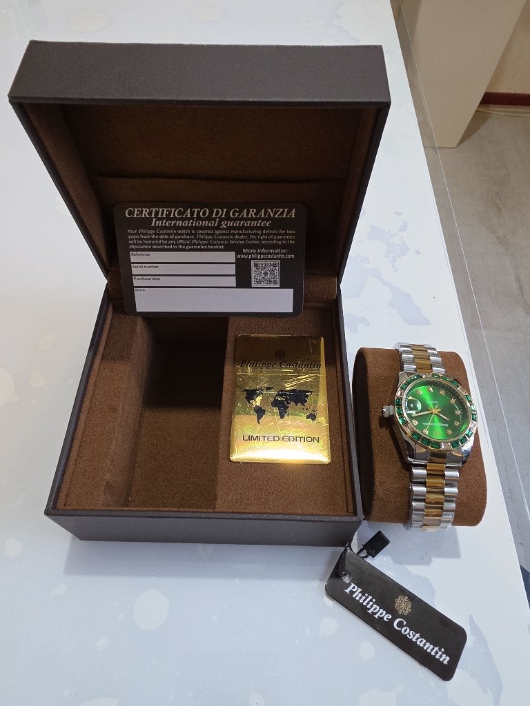 Philippe Costantin Quartz Unisex Horloge - Groen - Nieuw, Sieraden, Tassen en Uiterlijk, Horloges | Heren, Overige merken, Staal