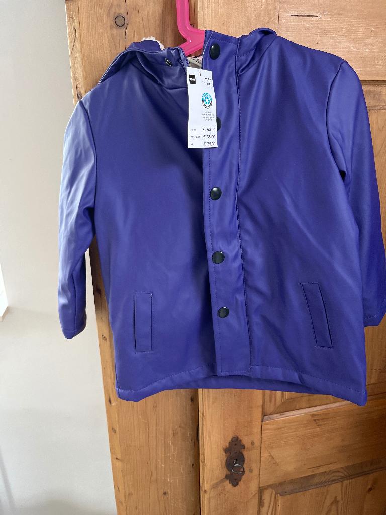 Kinder regenjas nieuw paars mt 86/92, Meisje, Nieuw, Ophalen of Verzenden, Hema