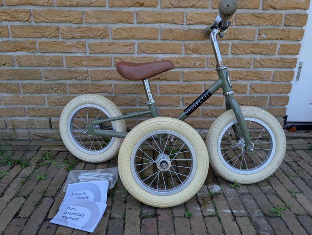 Veloretti Tricycle 2-in-1: Driewieler & Loopfiets 1.5-4 jaar, Fietsen en Brommers, Fietsen | Kinderfietsjes, Minder dan 16 inch