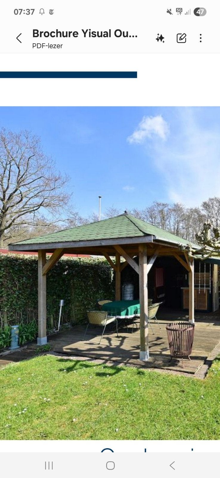 Tuinpaviljoen 3.5x3.5m (excl. shingles), reeds gedemonteerd, Tuin en Terras, Ophalen